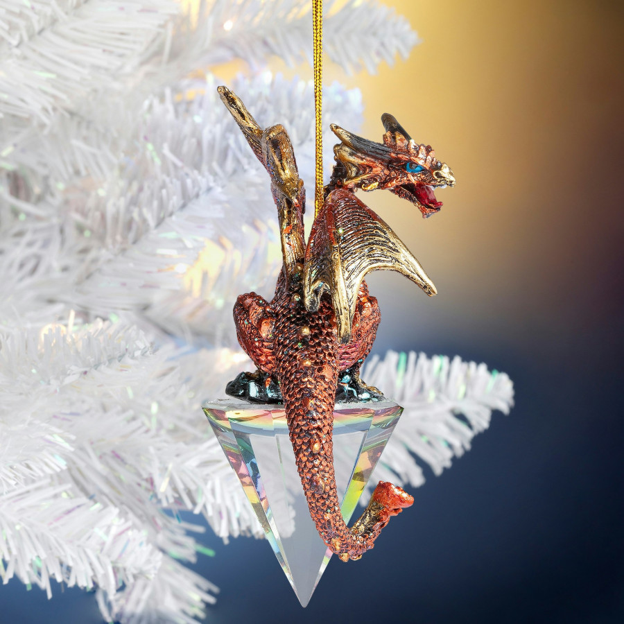 Toscano - Diamond Dragon 2019 Gothic Holiday Ornament