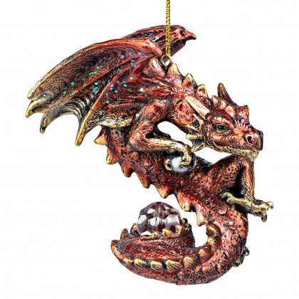 Toscano - Christmas Light Protector Dragon 2021 Gothic Holiday Ornament