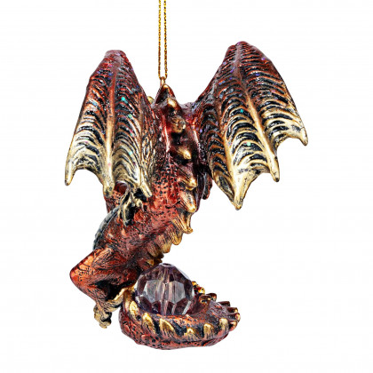 Toscano - Christmas Light Protector Dragon 2021 Gothic Holiday Ornament