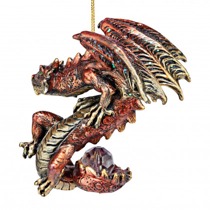 Toscano - Christmas Light Protector Dragon 2021 Gothic Holiday Ornament