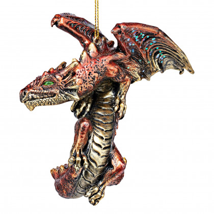 Toscano - Christmas Light Protector Dragon 2021 Gothic Holiday Ornament