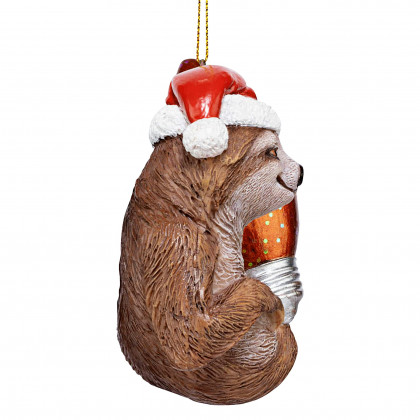Toscano - Santa Holiday Season Sloth Christmas Ornament