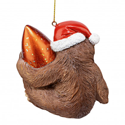 Toscano - Santa Holiday Season Sloth Christmas Ornament