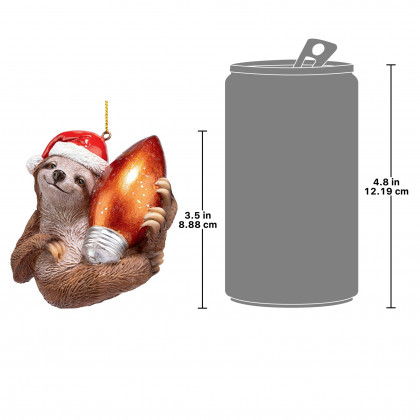 Toscano - Santa Holiday Season Sloth Christmas Ornament