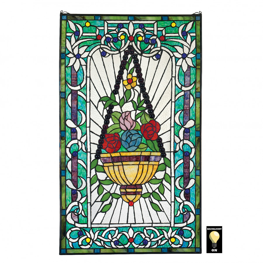 Toscano - Le Fenetre des Fleurs Stained Glass Window