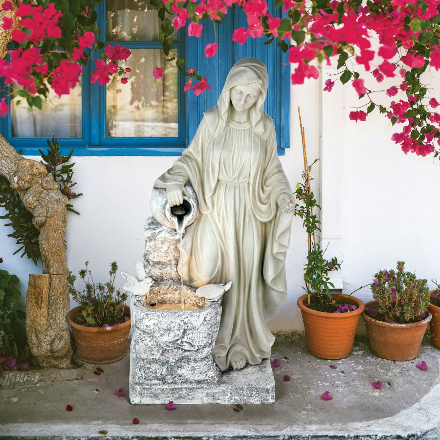Toscano - The Virgin of Lourdes Healing Waters Sculptural Fountain