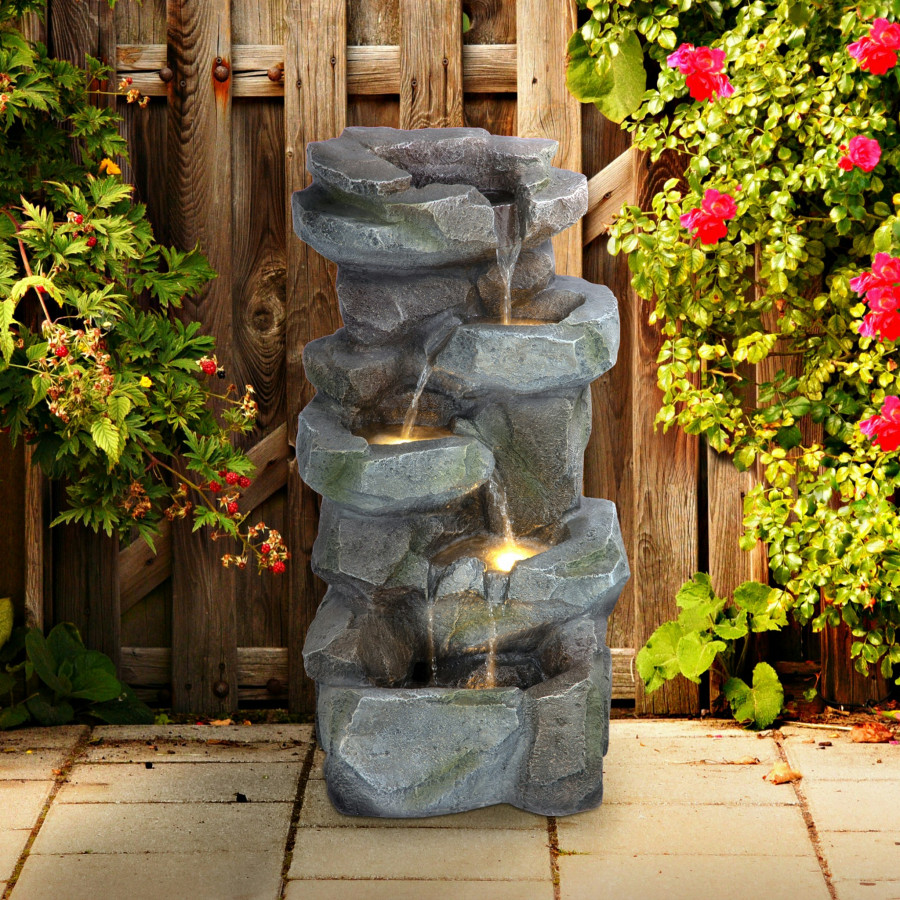 Toscano - Rocky Peak Cascading Waterfall Garden Fountain