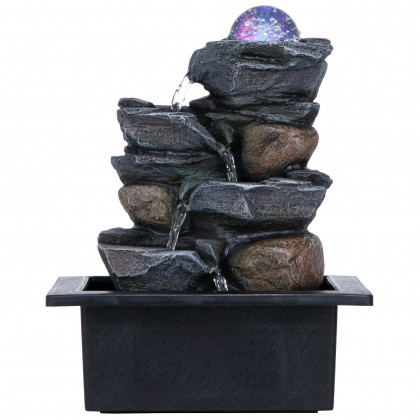 Toscano - Spinning Orb Calming Tabletop Waterfall Fountain