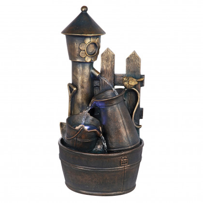 Toscano - Backyard Buckets of Fun Cascading Waterfall Garden Fountain