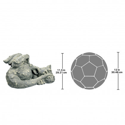 Toscano Blushing Babel the Bashful Dragon Statue - Large