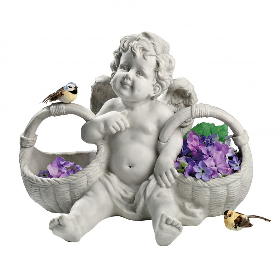 Toscano - Basket of Treats Cherub Statue