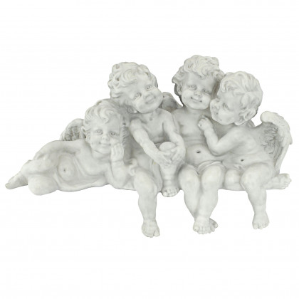 Toscano - Cherub Conclave Shelf Sitting Angel Sculpture