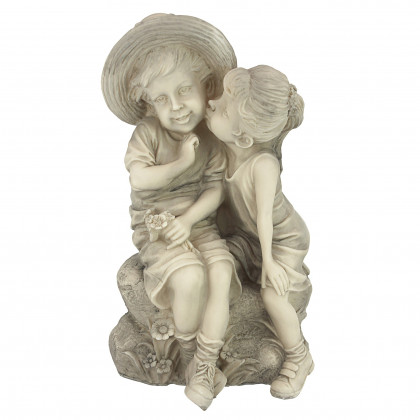 Toscano - Kissing Kids Boy and Girl Statue