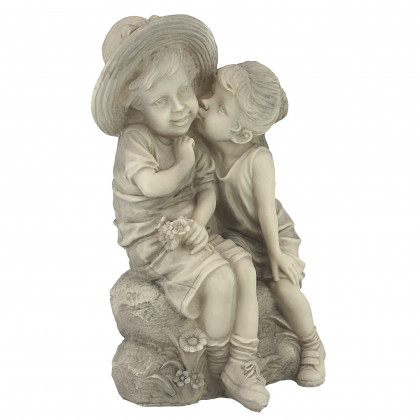 Toscano - Kissing Kids Boy and Girl Statue