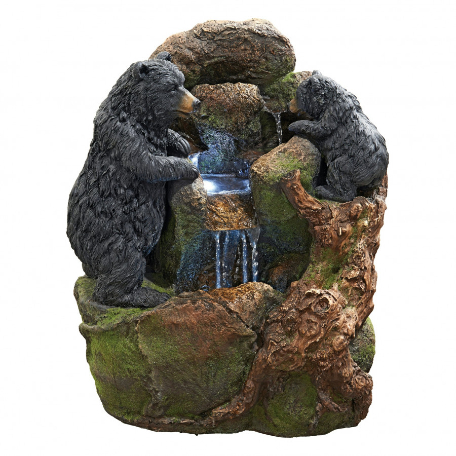 Toscano - Grizzly Gulch Black Bears Sculptural Fountain