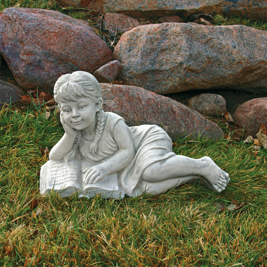 Toscano - Reading Rebecca Garden Scholar Statue