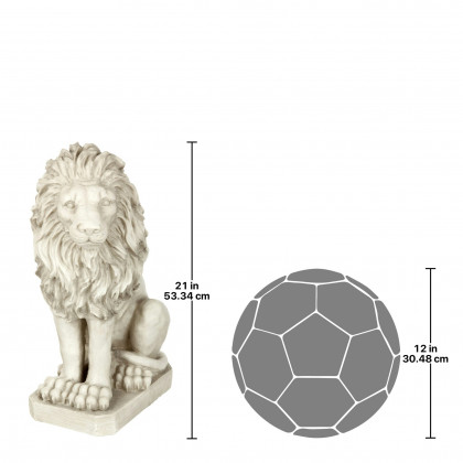Toscano Mansfield Manor Lion Sentinel Statue - Looking Left