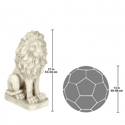 Toscano Mansfield Manor Lion Sentinel Statue - Looking Right
