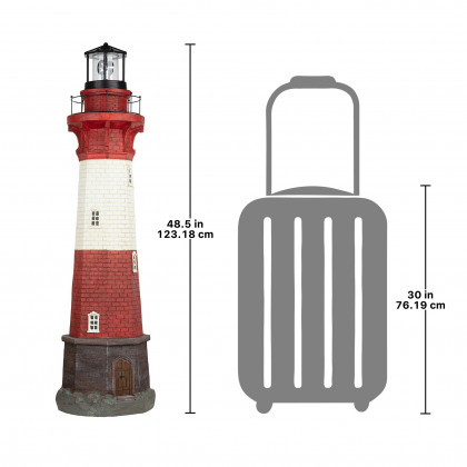 Toscano - Coastal Shoal Lighthouse Solar Beacon Statue