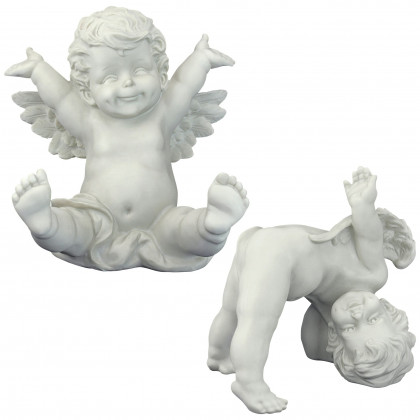 Toscano - Set of 2 Topsy and Turvey the Cherub Twins Statues