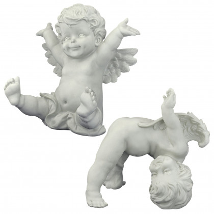Toscano - Set of 2 Topsy and Turvey the Cherub Twins Statues