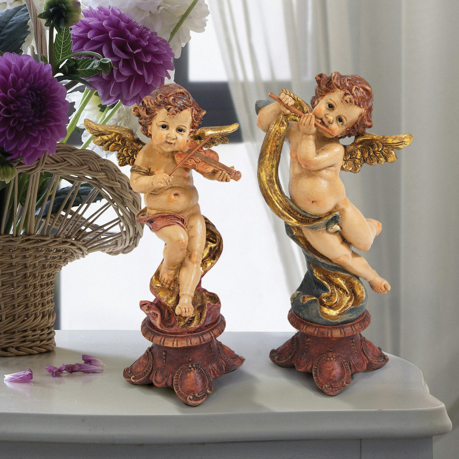 Toscano - Italian Baroque-Style Musical Cherub Statues