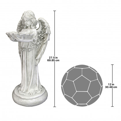 Toscano - Tranquil Guardian Angel Birdbath Feeder Statue