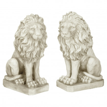 Toscano - Set of Mansfield Manor Lion Sentinel Statue Left and Right