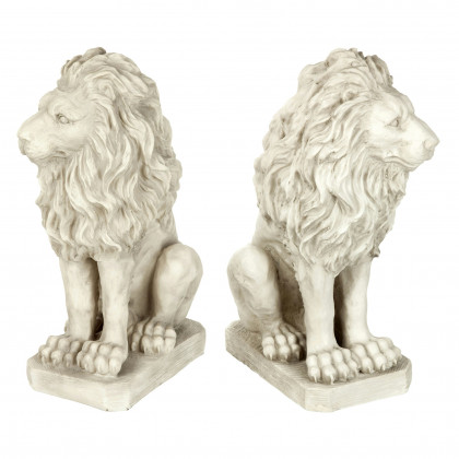 Toscano - Set of Mansfield Manor Lion Sentinel Statue Left and Right