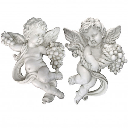 Toscano - Cherub Harvest Angel Wall Sculptures