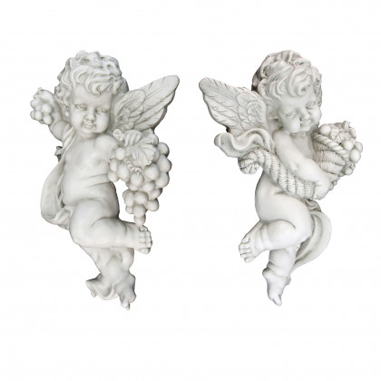 Toscano - Cherub Harvest Angel Wall Sculptures