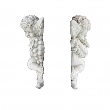 Toscano - Cherub Harvest Angel Wall Sculptures