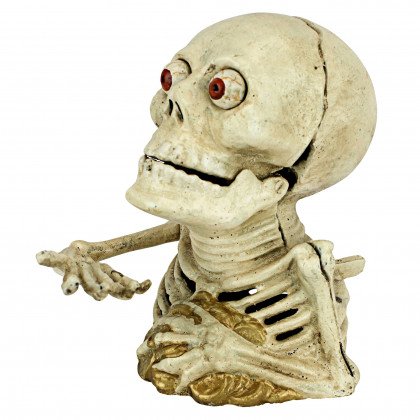 Toscano - Bugged-Out Hungry Skeleton Mechanical Coin Bank