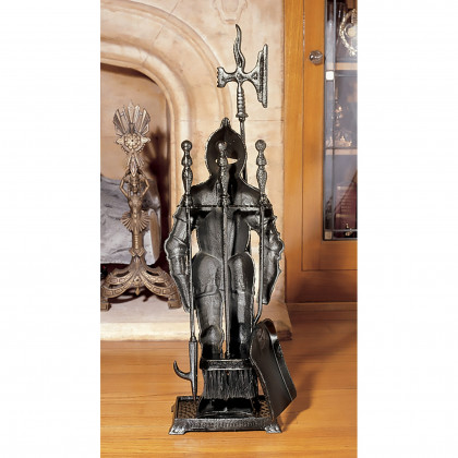 Toscano - The Black Knight Fireplace Tool Ensemble