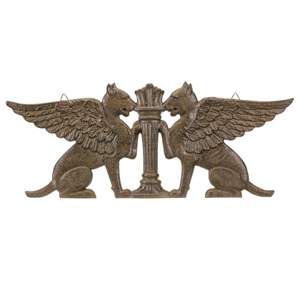 Toscano - Griffin Ornamental Iron Architectural Pediment
