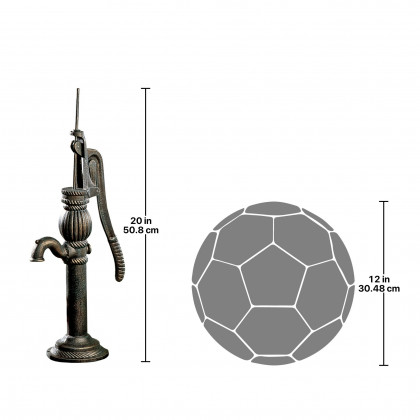 Toscano - Authentic Cottage Water Pump Statue in Iron
