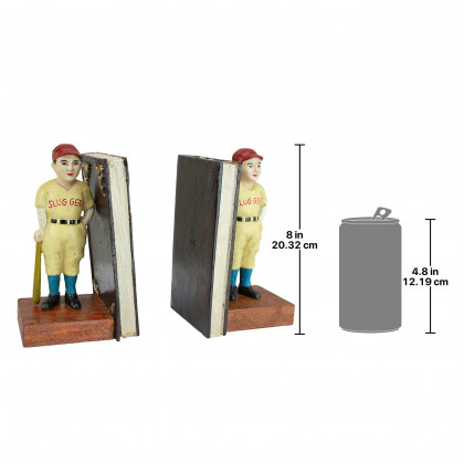 Toscano - Vintage Baseball Slugger Sculptural Bookend Pair in Cast Iron