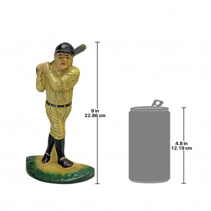 Toscano - Baseball Player Sculptural Doorstop in Cast Iron