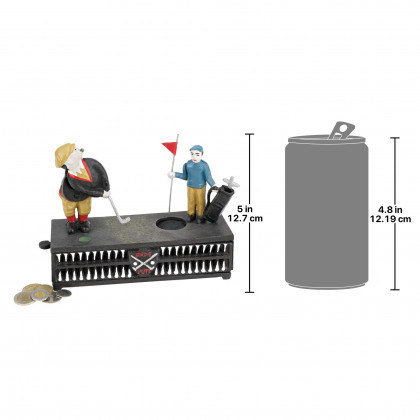 Toscano - The Golfer This Putt is for a Birdie Collectors Mechanical Coin Bank
