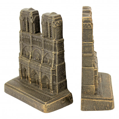 Toscano - Notre Dame of Paris Sculptural Bookends in Cast Iron