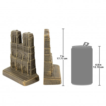 Toscano - Notre Dame of Paris Sculptural Bookends in Cast Iron