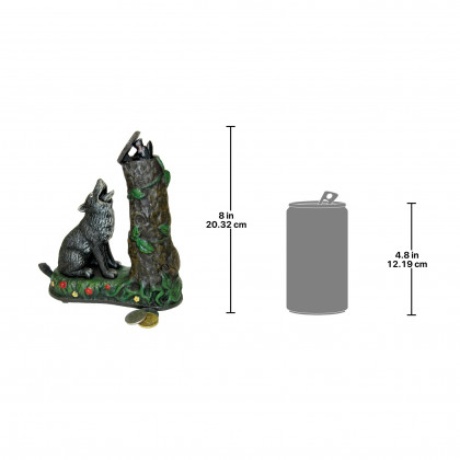 Toscano - Wolf and Squirrel Collectors Die Mechanical Coin Bank