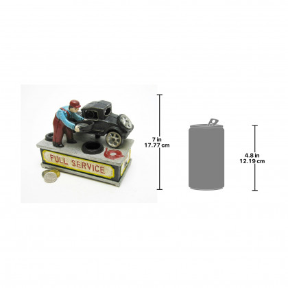 Toscano - Model T at the Service Station Authentic Mechanical Coin Bank