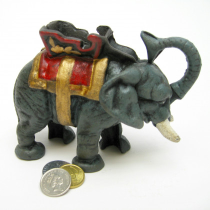 Toscano - Circus Elephant Collectors Mechanical Coin Bank