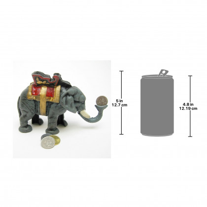 Toscano - Circus Elephant Collectors Mechanical Coin Bank