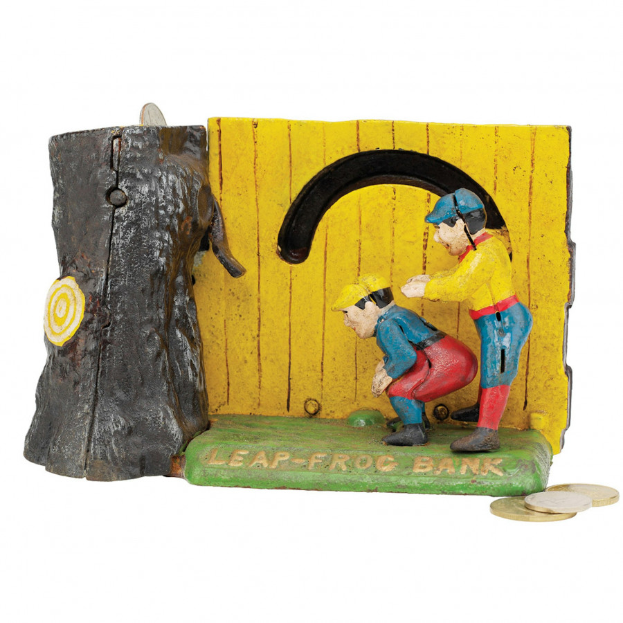 Toscano - Leap Frog Collectors Mechanical Coin Bank