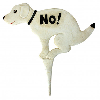 Toscano No Pausing Pooch Lawn Stake Sign - Medium