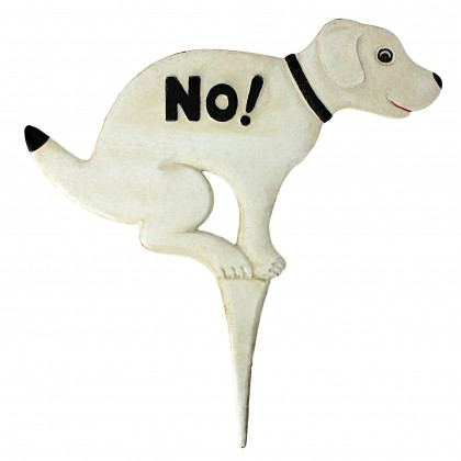 Toscano No Pausing Pooch Lawn Stake Sign - Medium