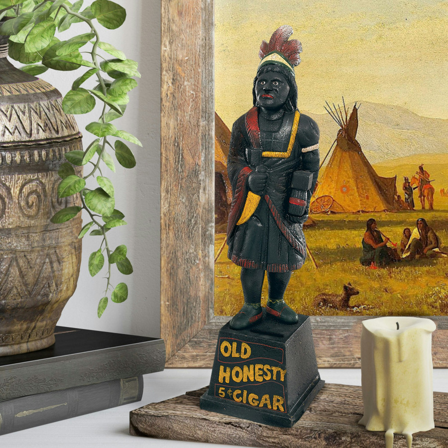Toscano - Cigar Store Indian Folk Art Coin Bank
