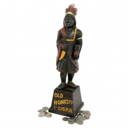Toscano - Cigar Store Indian Folk Art Coin Bank